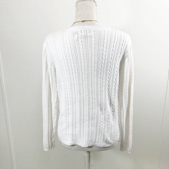 Gap Sweater White 100% Cotton Size M - Picture 5 of 10